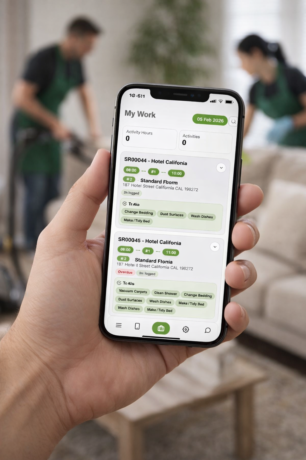CleanTeamWorx on mobile